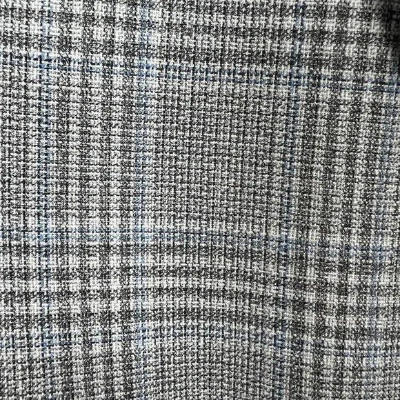 TOMMY HILFIGER Blazer Jacket Sport Coat Mens 46S Gray Blue Glen Plaid Preppy